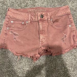 American Eagle Distressed Stretch Jean Shorts